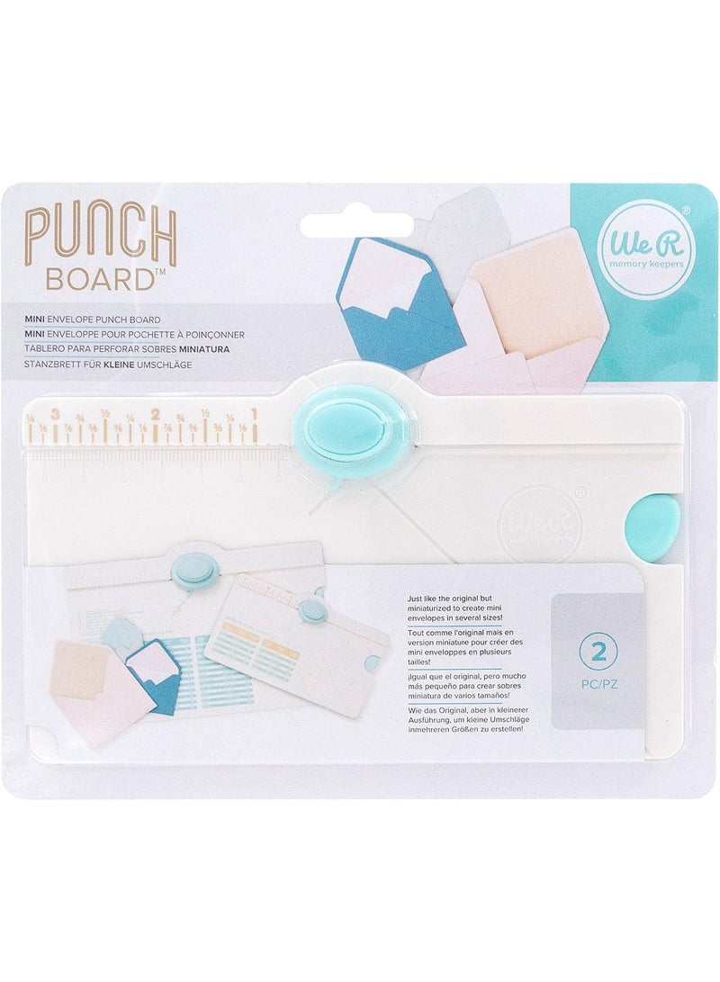 We R Memory Keepers Mini Envelope Punch Board, Scoring Tool, Corner Punch, Measuring Guide, Envelopes for Party Invitations, Graduation, Birthday Cards, Party Decorations, Office Handouts, and More